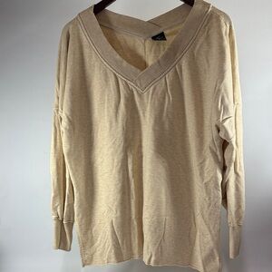 Nike Cream V-Neck Sweater Women’s Size S